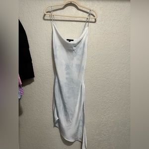 Silky spaghetti strap slip dress